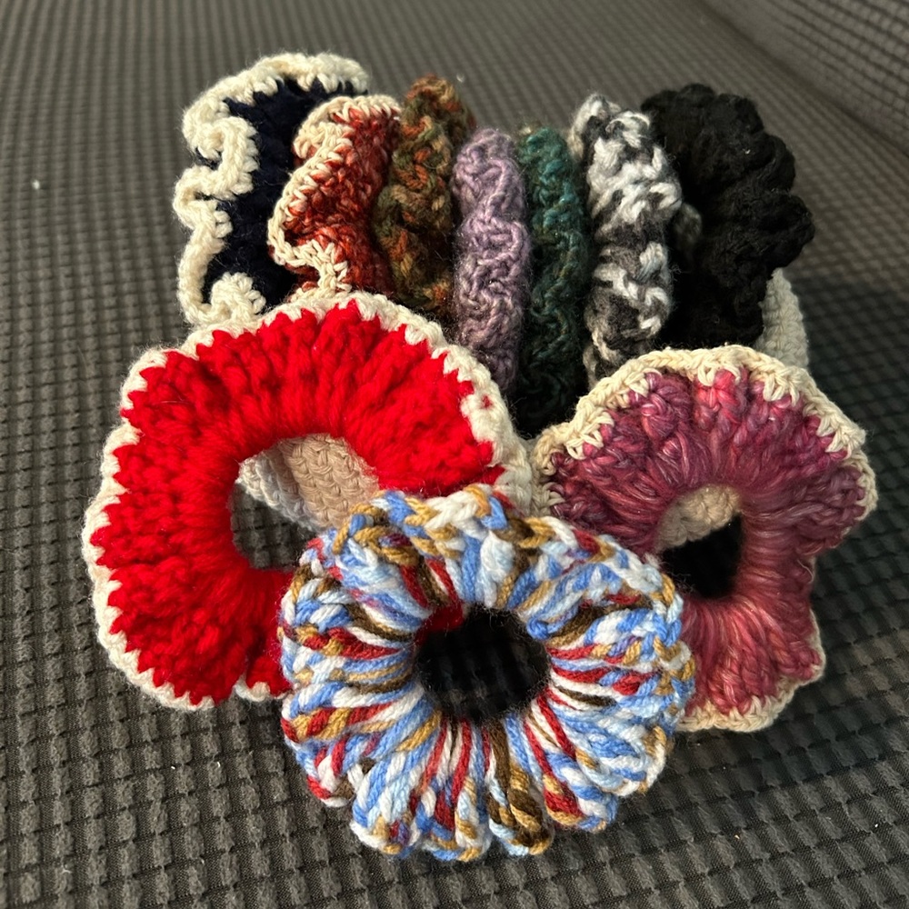 Set of 5 handmade Scrunchies